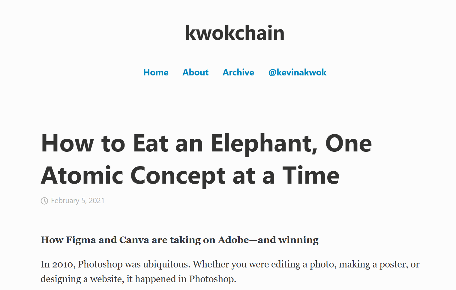 如何吃掉一头大象:一次吃掉一个原子概念-鼓腹而游